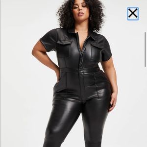 Good American Fit for Success Jumpsuit in Better Than Leather